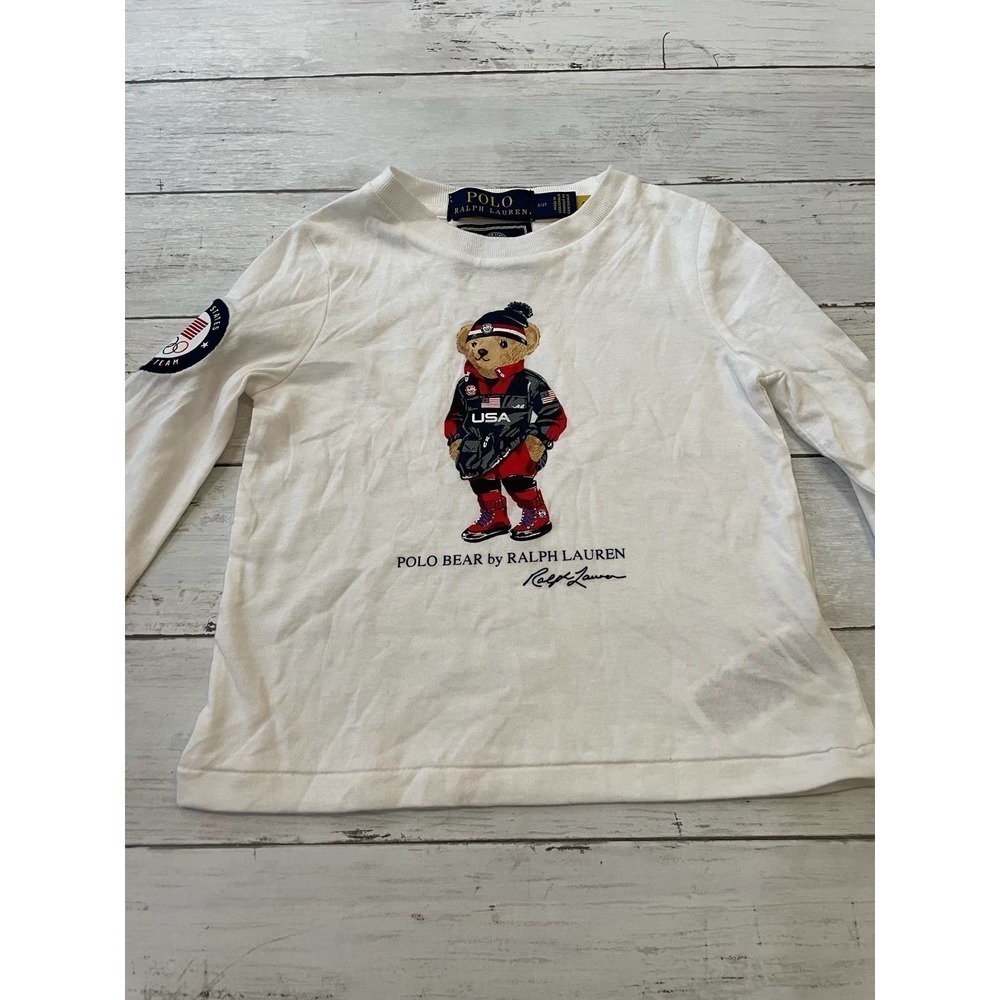 Ralph Lauren Baby Little kid tshirt Olympics white 2 T collectable - Picture 2 of 5